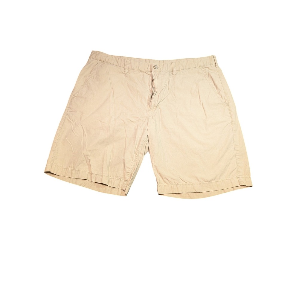 Eddie Bauer Mens Khaki Chino Shorts Tan Size 38 Cotton Blend Outdoor Casual